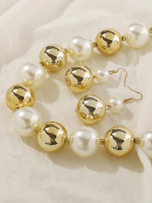 Contrast Color Geometric Drop Earrings + Necklaces Accessories - Image 9