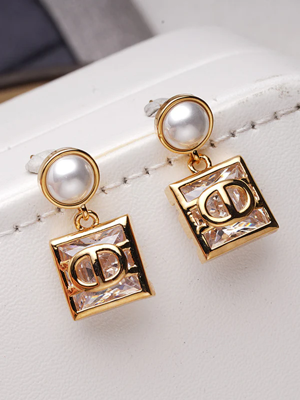 Contrast Color Geometric Earrings Accessories - Image 2
