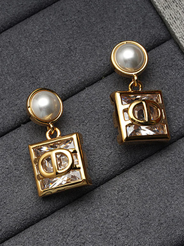 Contrast Color Geometric Earrings Accessories - Image 4