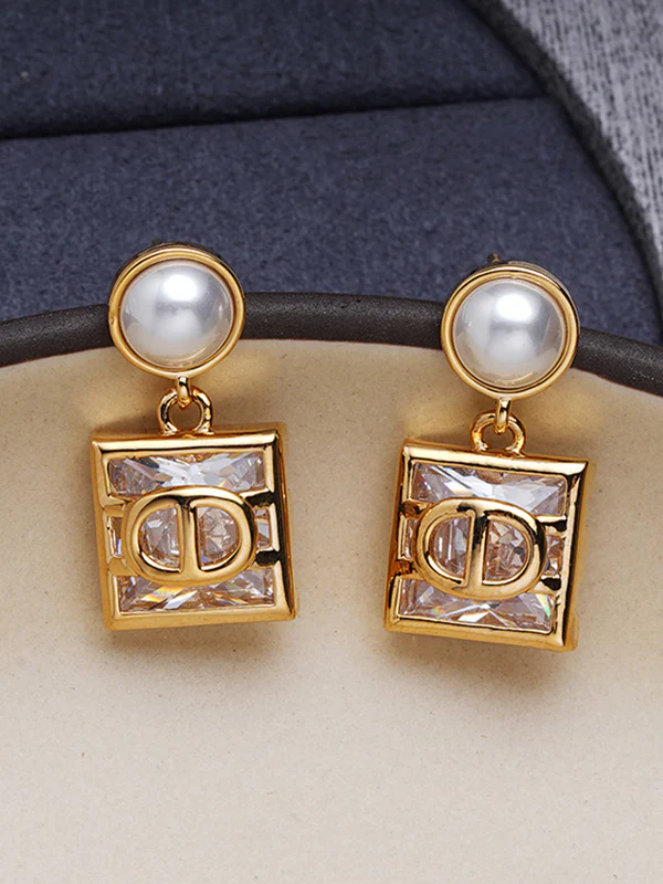 Contrast Color Geometric Earrings Accessories - Image 5