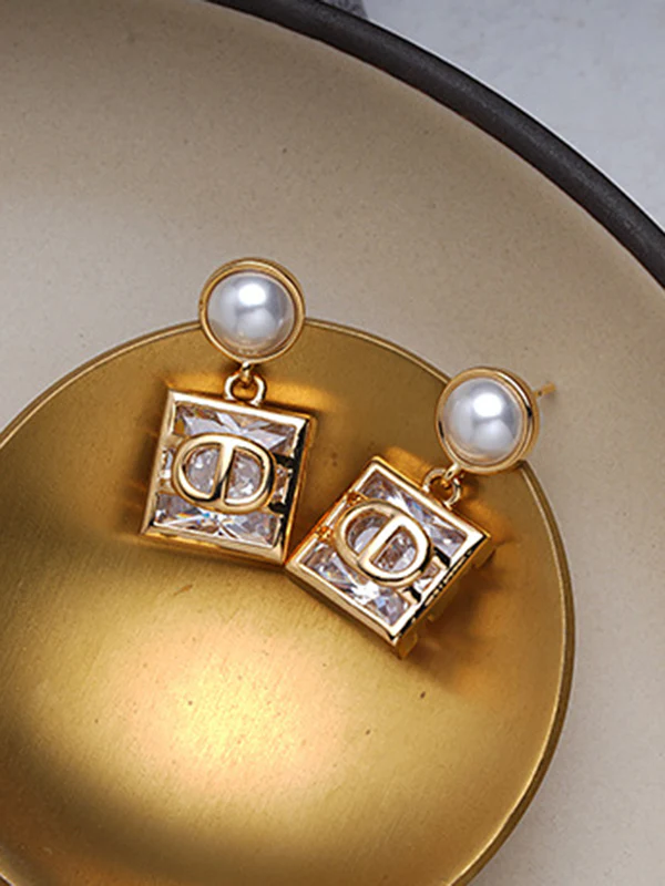 Contrast Color Geometric Earrings Accessories - Image 6