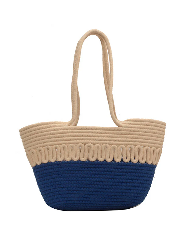 Contrast Color Hollow Handbags - Image 16