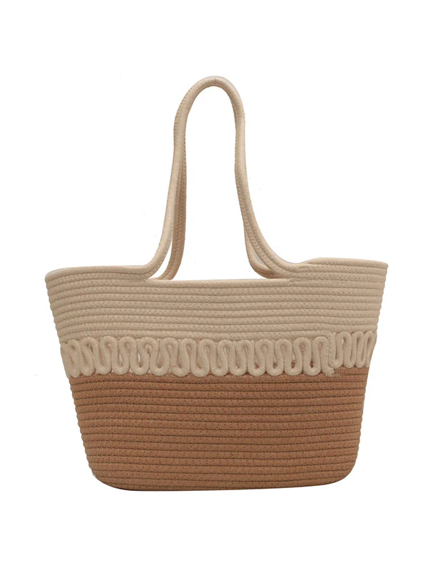 Contrast Color Hollow Handbags - Image 17