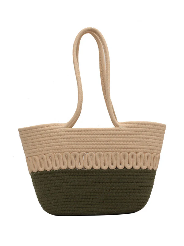 Contrast Color Hollow Handbags - Image 18