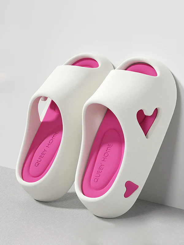Contrast Color Hollow Open Toe Platform Shoes Slippers - Image 3