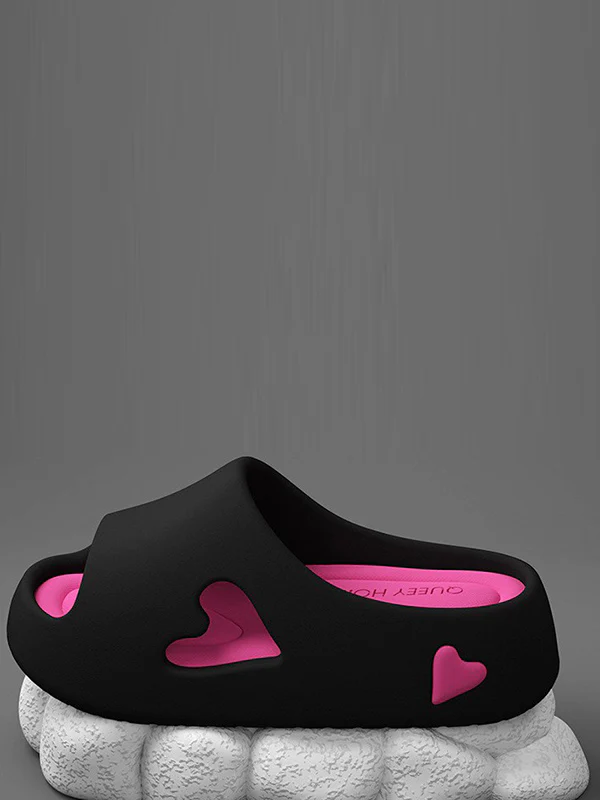 Contrast Color Hollow Open Toe Platform Shoes Slippers - Image 6