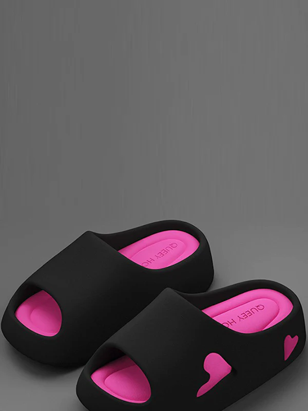 Contrast Color Hollow Open Toe Platform Shoes Slippers - Image 8