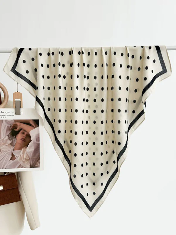 Contrast Color Keep Warm Polka-Dot Shawl&Scarf - Image 4