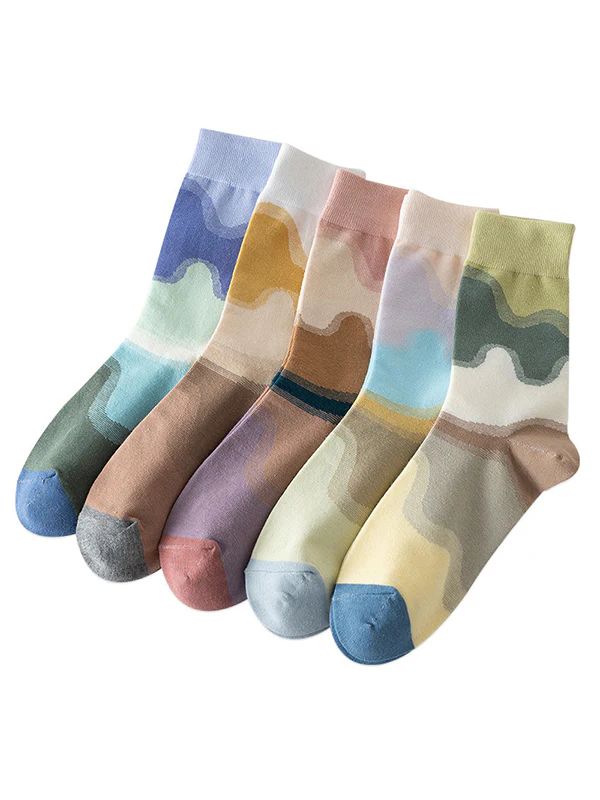 Contrast Color Keep Warm Socks Accessories - Image 4