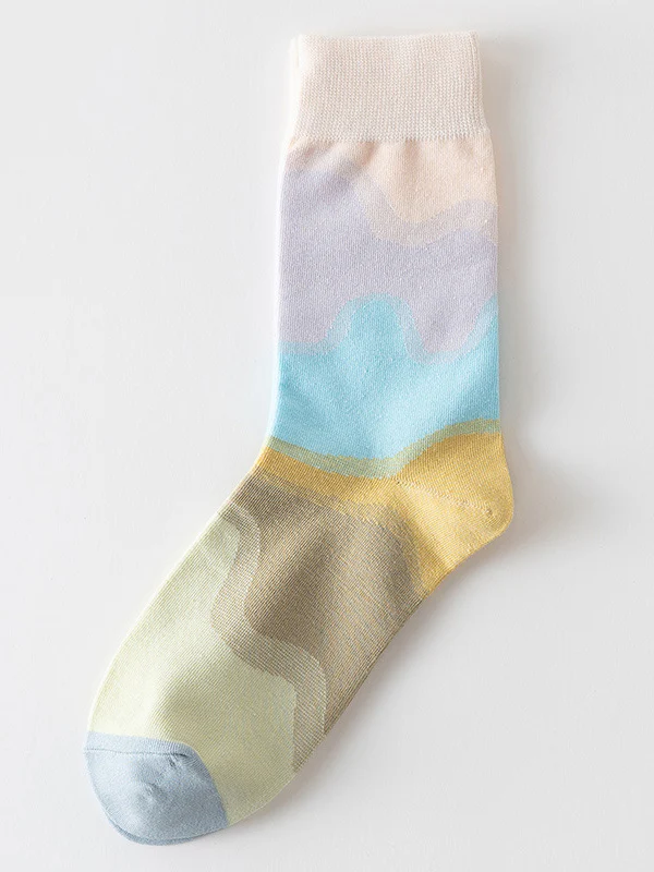 Contrast Color Keep Warm Socks Accessories - Image 6