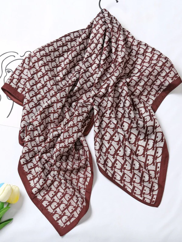 Contrast Color Letter Print Shawl&Scarf - Image 2
