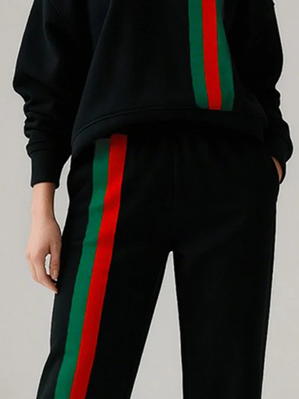 Contrast Color Striped Casual Pants Bottoms Trousers - Image 3