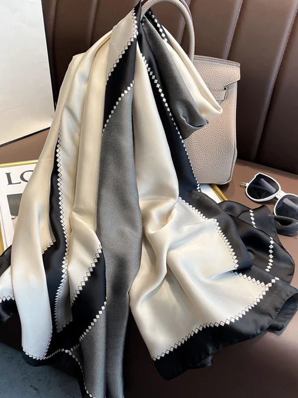 Contrast Color Sun Protection Shawl&Scarf - Image 2