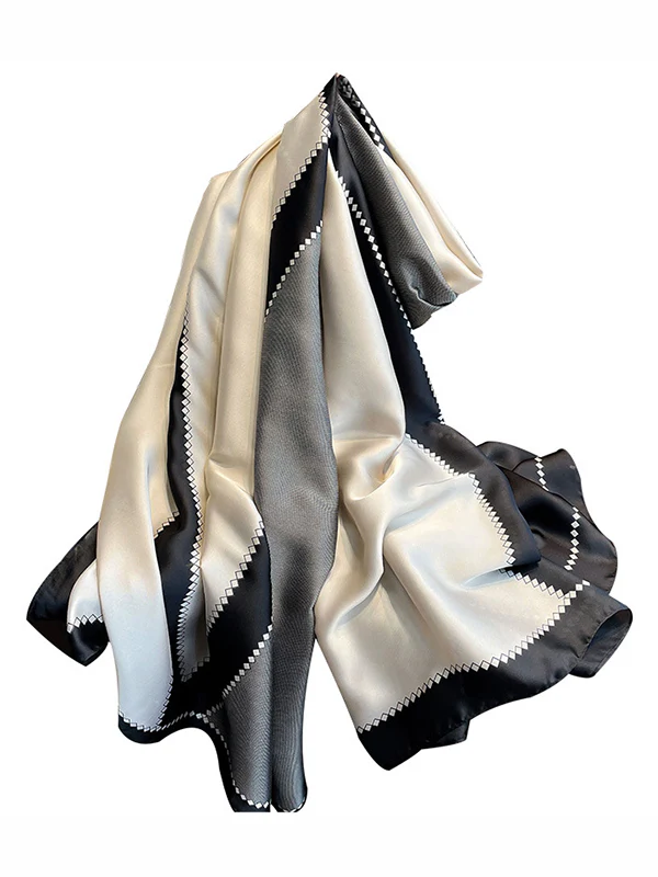 Contrast Color Sun Protection Shawl&Scarf - Image 5