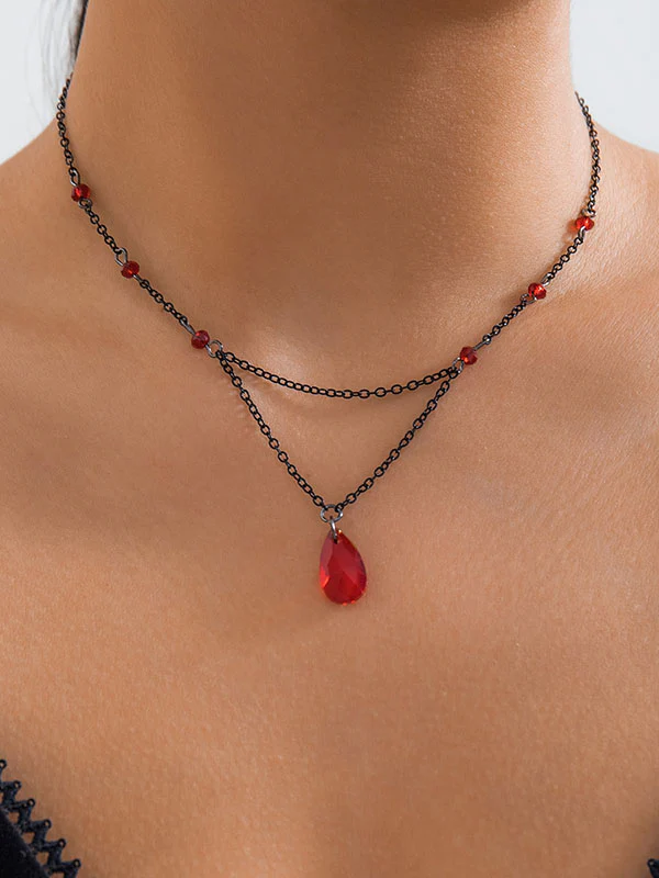 Double Layered Geometric Necklaces Accessories - Image 2