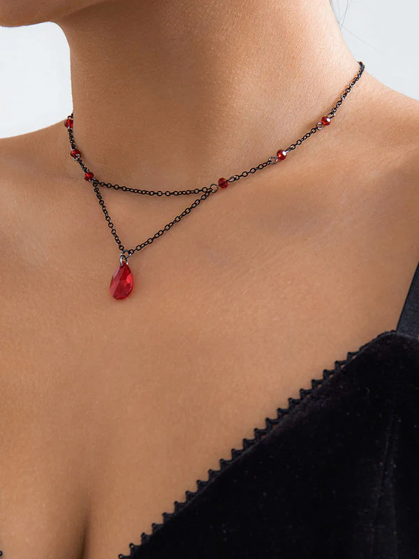 Double Layered Geometric Necklaces Accessories - Image 3