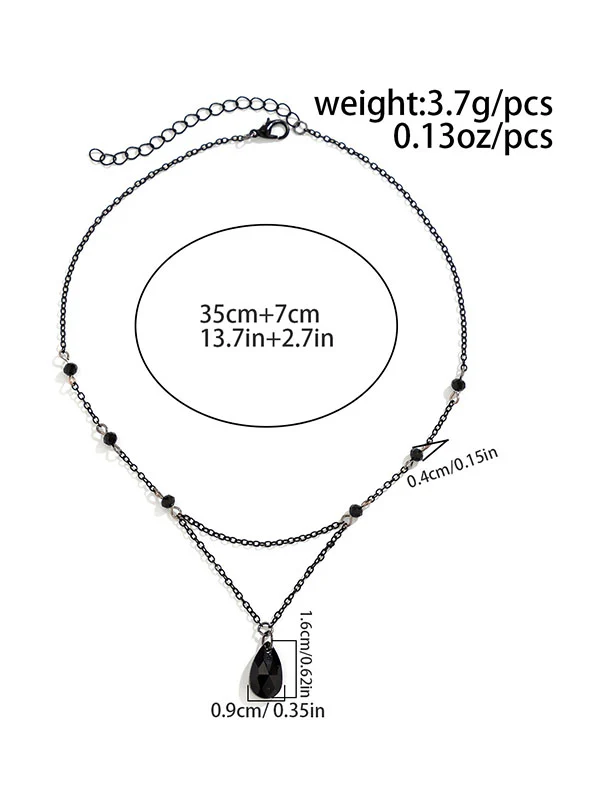 Double Layered Geometric Necklaces Accessories - Image 6