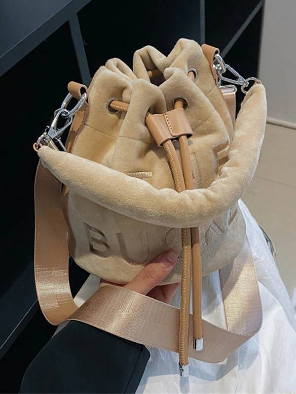 Drawstring Letter Print Crossbody Bags Handbags - Image 12