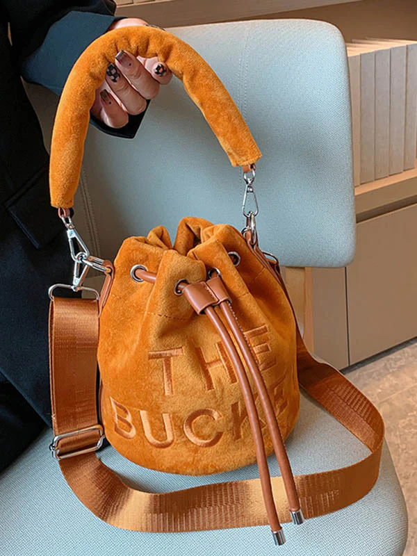Drawstring Letter Print Crossbody Bags Handbags - Image 13