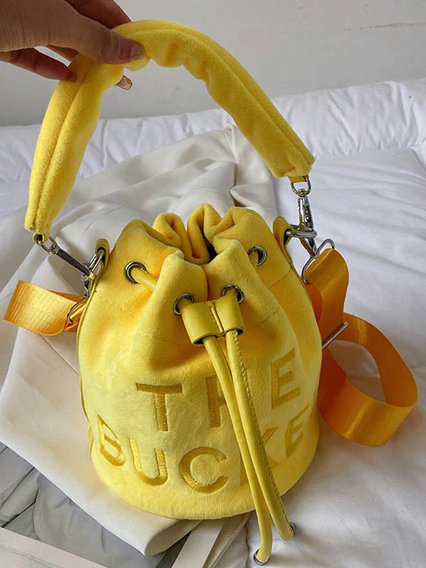 Drawstring Letter Print Crossbody Bags Handbags - Image 16