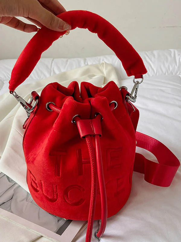 Drawstring Letter Print Crossbody Bags Handbags - Image 19