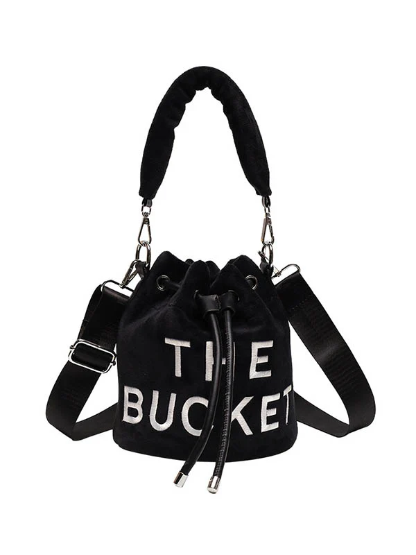 Drawstring Letter Print Crossbody Bags Handbags - Image 22