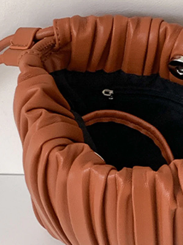 Drawstring Pleated Split-Joint Crossbody Bags - Image 20