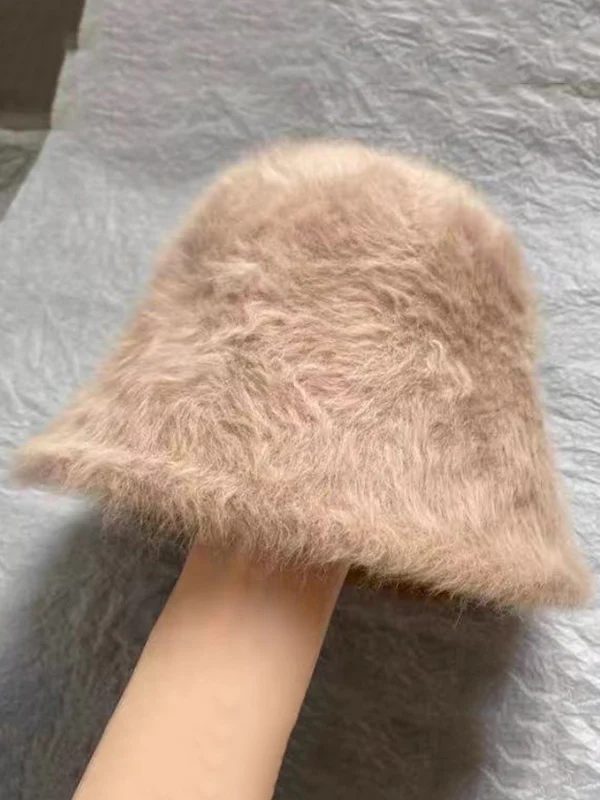 Drawstring Solid Color Split-Joint Bucket Hat Hat - Image 12
