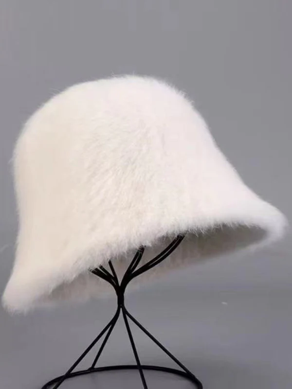 Drawstring Solid Color Split-Joint Bucket Hat Hat - Image 5