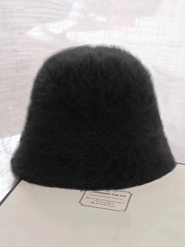 Drawstring Solid Color Split-Joint Bucket Hat Hat - Image 7