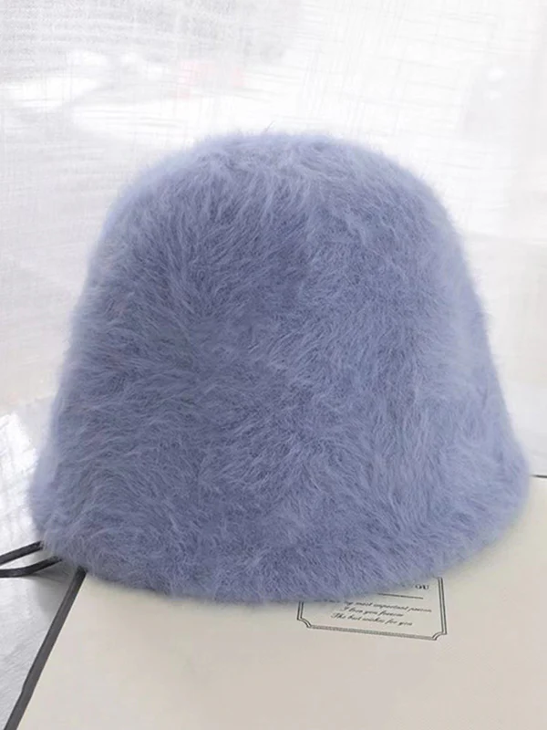 Drawstring Solid Color Split-Joint Bucket Hat Hat - Image 9