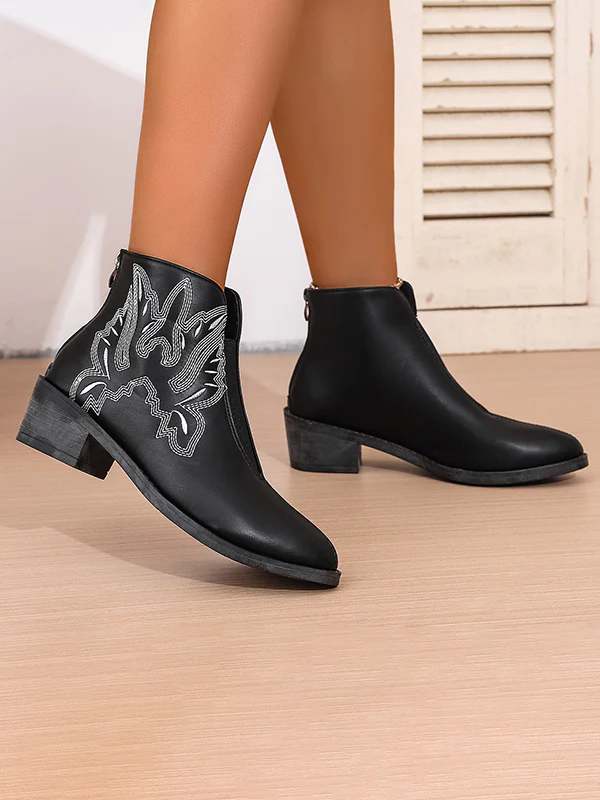 Elasticity Pointed-Toe Split-Joint Boots - Image 4