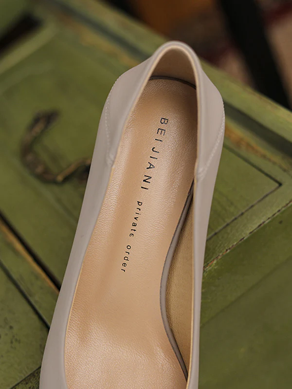 Elegant Square Buckle Chunky Square Mid Heel Shoes - Image 19