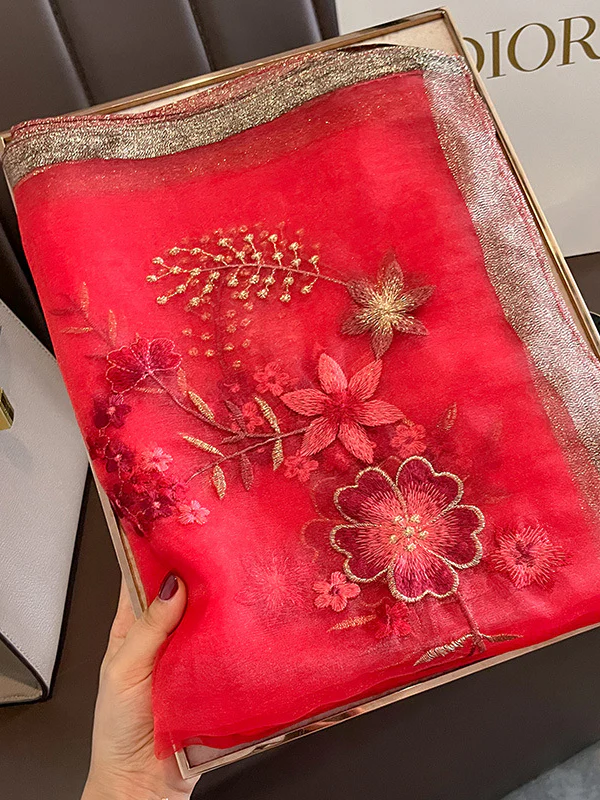 Embroidered Keep Warm Shawl&Scarf - Image 13