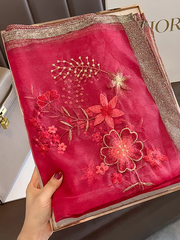 Embroidered Keep Warm Shawl&Scarf - Image 16