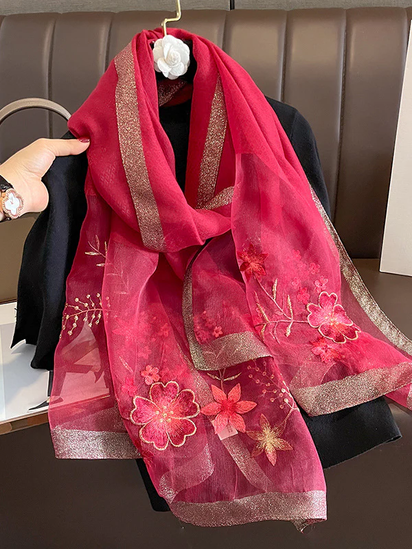 Embroidered Keep Warm Shawl&Scarf - Image 2