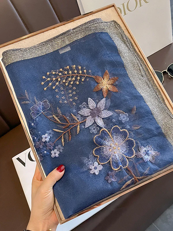 Embroidered Keep Warm Shawl&Scarf - Image 23