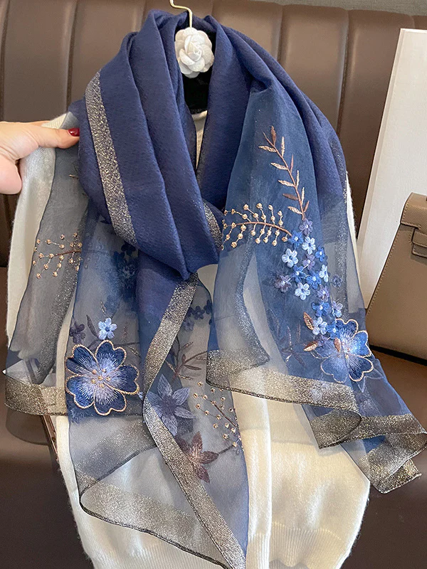 Embroidered Keep Warm Shawl&Scarf - Image 5