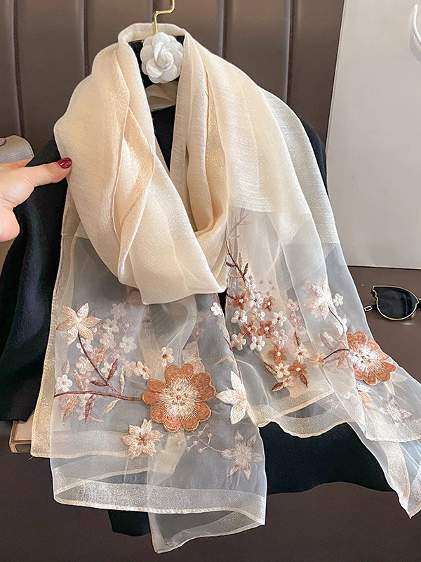 Embroidered Keep Warm Shawl&Scarf - Image 8