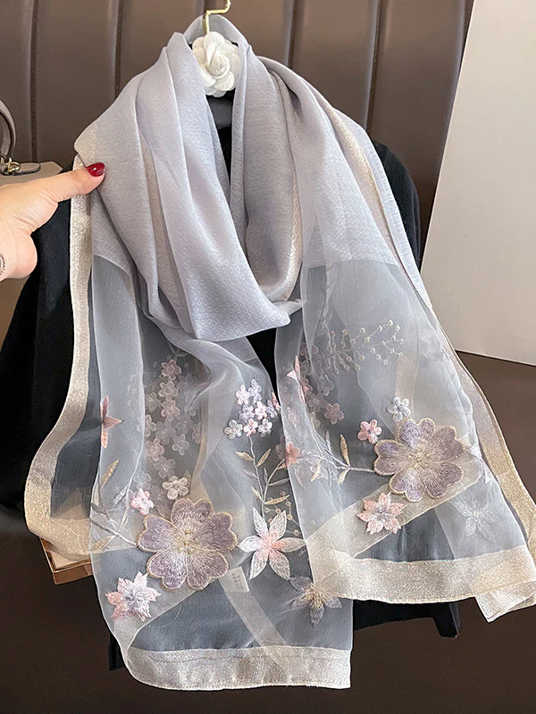 Embroidered Keep Warm Shawl&Scarf - Image 9