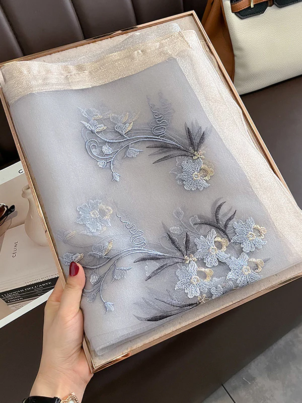 Embroidered Keep Warm Shawl&Scarf - Image 12