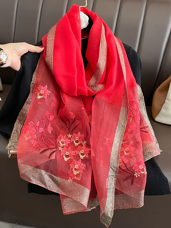 Embroidered Keep Warm Shawl&Scarf - Image 5