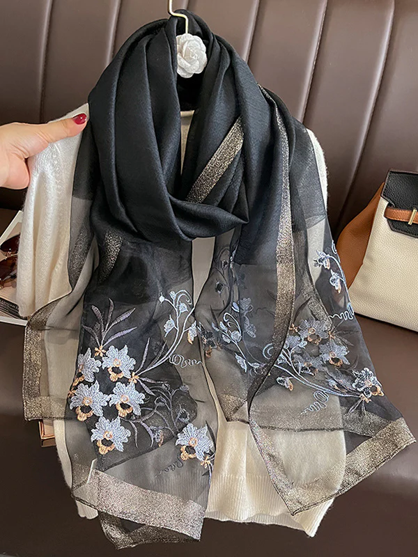 Embroidered Keep Warm Shawl&Scarf - Image 6