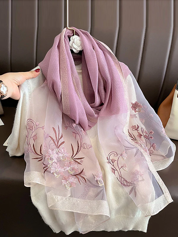 Embroidered Keep Warm Shawl&Scarf - Image 7