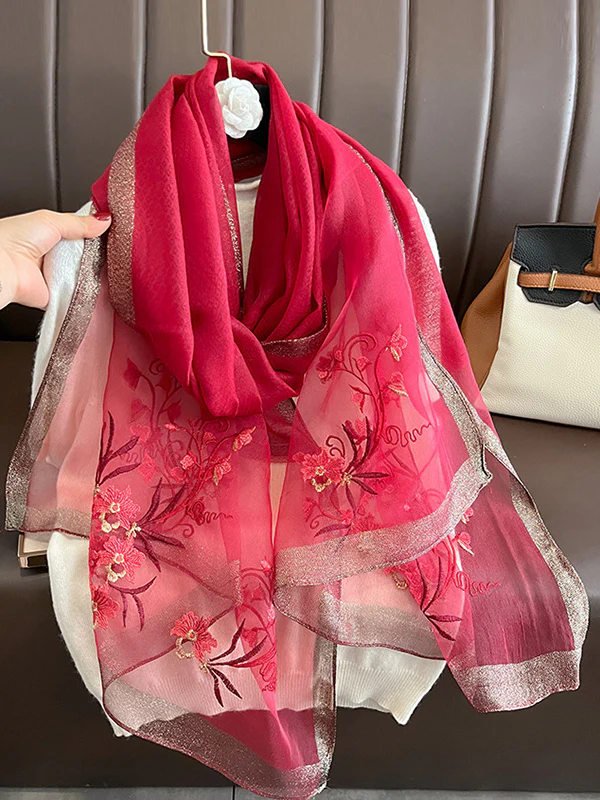 Embroidered Keep Warm Shawl&Scarf - Image 9