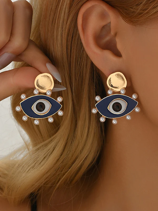 Eye Shape Geometric Earrings Accessories - Image 2