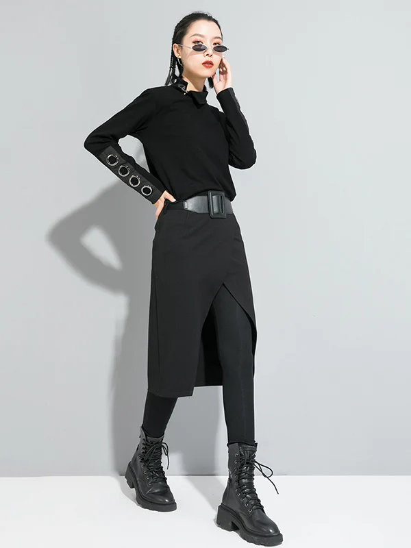 False Two Solid Split-Joint Culotte - Image 2