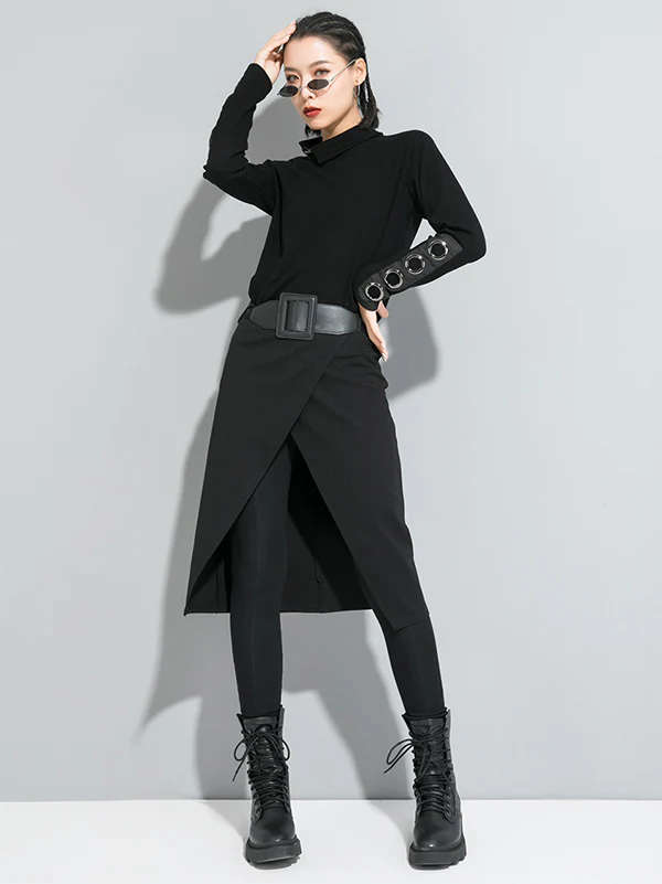 False Two Solid Split-Joint Culotte - Image 4