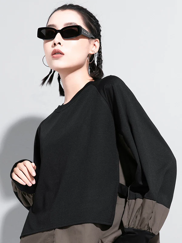 False Two Split-Joint Long Sleeve T-Shirt - Image 12