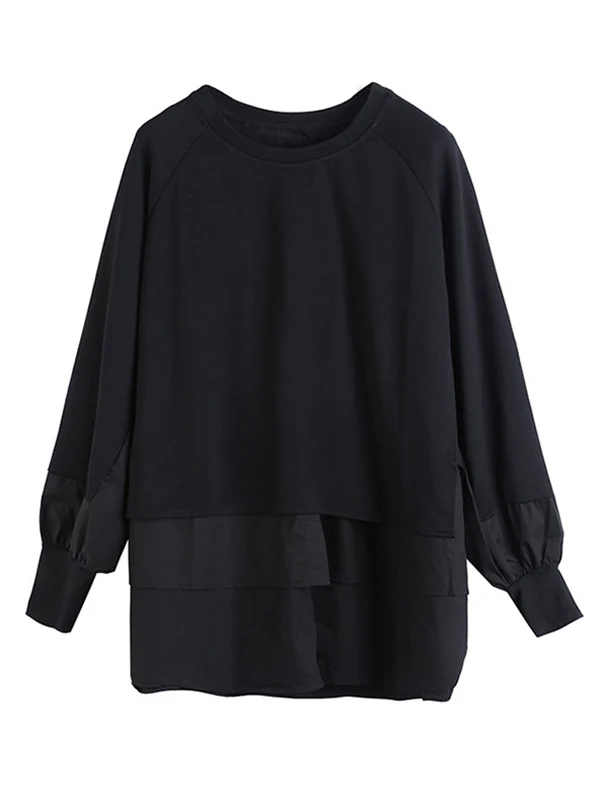 False Two Split-Joint Long Sleeve T-Shirt - Image 13